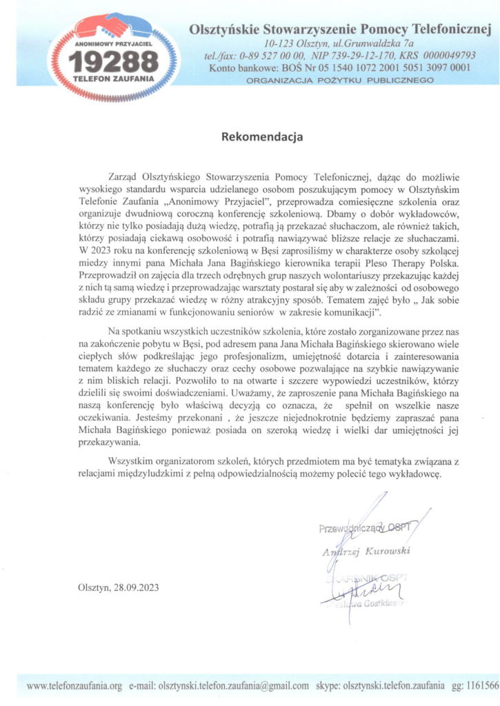 rekomendacja M. Bagiński