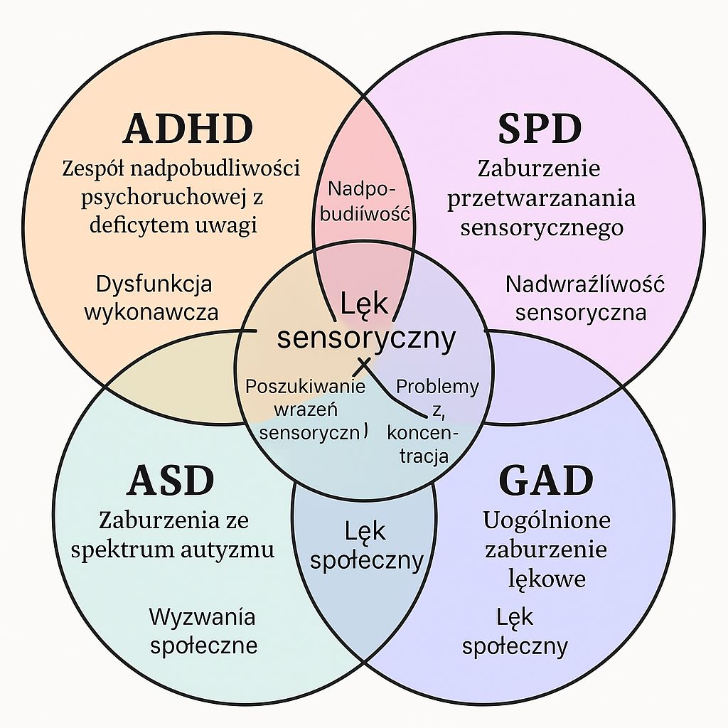 Dlaczego objawy ADHD, autyzmu i zaburzeń lękowych często się przenikają
